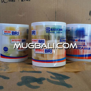 Contoh cetak mug Bank BRI Denpasar