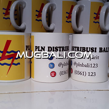 Contoh cetak mug PLN Distribusi Bali